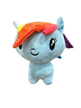 Rainbow Pony Plush Toy With Colorful Mane And Tail Soft Stuffed Animal For Kids